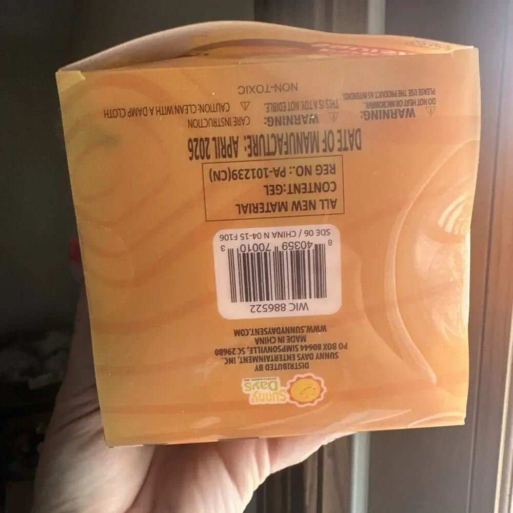 Sunny Days Giggle Zone Large Squeeze Cheese Block Squishy Sensory Fidget Stress